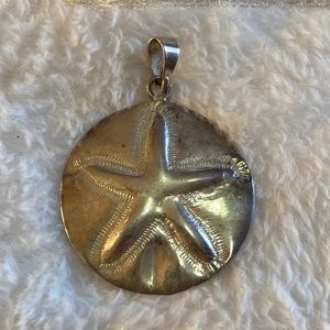 Sterling silver 925 sand dollar pendant